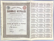 Germany Share of Charbonnages Westphaliens S.A. for 1000 $ 1899
VF