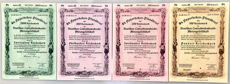 Germany - Third Reich Mortgage Bond of Deutschen Centralbodenkredit Ag for 1941...