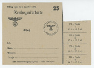 Germany - Third Reich & France Alsage Region (France) Food Coupons 1941
Used during WWII of Reichszuckerkarte for Sugar; XF-AUNC