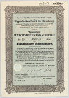 Germany - Third Reich Bond 4% of Hypothekenbank in Hamburg for 500 Reichsmark 1942
# 40773; XF