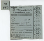 Germany - Third Reich & France Alsage Region (France) Food Coupons 1944
XF