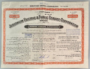Israel Mandate Palestine Jerusalem Electric & Public Service Corp 10 Ordinary Shares 1932
# 1372; Ordinary Share Certificate, text is in English, Heb...