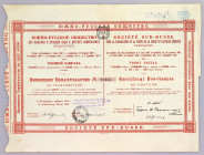 Russia Share of Société Sud - Russe Fabrication & Vente De La Soude & Autres Chimiques for 500 Francs 1914
VF