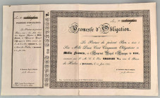 Spain Carlismo Obligacion de 1000 Francs 1834 Carlos V Portsmouth 1834
# 9; The bearer had the right to a bond of F1000 in the Spanish Royal Loan of ...
