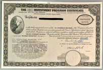 United States IOS Investment Program Certificate (Bernie Cornfeld as Chairman) - famous fraud
Bernie Cornfeld was the Founder of Investors Overseas S...