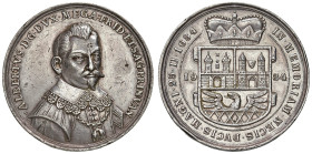 CECOSLOVACCHIA. Medaglia 1934. 300° Anniversario della morte di Albrecht of Wallenstein. AG (g 30,39 - Ø 38,28 mm). Colpi al bordo.
BB+