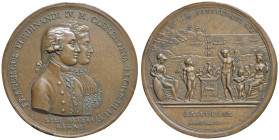NAPOLI. Ferdinando IV di Borbone (1759-1816). Medaglia 1797 (coniata a Napoli). Per le nozze del Duca di Calabria Principe Francesco di Borbone con Ma...