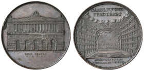 NAPOLI. Ferdinando I di Borbone (1816-1825). Medaglia 1817 (Coniata a Napoli). Per la Ricostruzione del Teatro San Carlo dopo l'incendio. Opus: H. F. ...