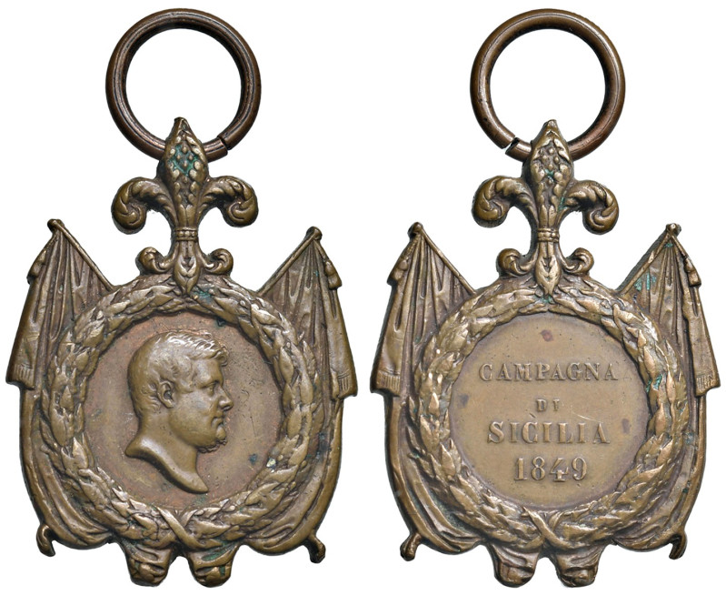 NAPOLI. Ferdinando II di Borbone (1830-1859). Medaglia 1849. Per la Campagna di ...