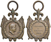 NAPOLI. Ferdinando II di Borbone (1830-1859). Medaglia 1849. Per la Campagna di Sicilia del 1849. Opus.: L. Arnaud. BR (29,20 x Ø 38,80 mm). D'Auria 2...