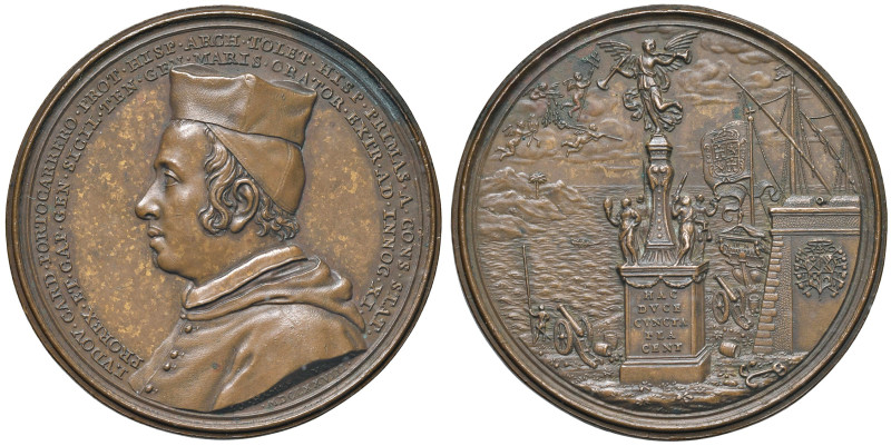SICILIA. Ludovico Fernandez Portocarrero (1629-1709). Medaglia 1768. Per omaggio...