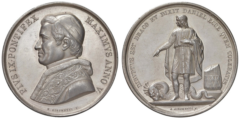 Pio IX (1846-1878). Medaglia annuale 1850 an. V. Caduta della II Repubblica Roma...