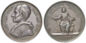 Leone XIII (1878-1903). Medaglia 1890 an. XIII. Opus: F. Bianchi. AG (g 36,61 - Ø 43,50 mm). Bartolotti E890. Hairlines nei campi.
qSPL