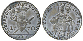 AUSTRIA. Arcidiocesi di Salisburgo. Sigismondo III (1753-1771). Gettone 1770. MI (g 3,57). Zottl 3112.
qFDC