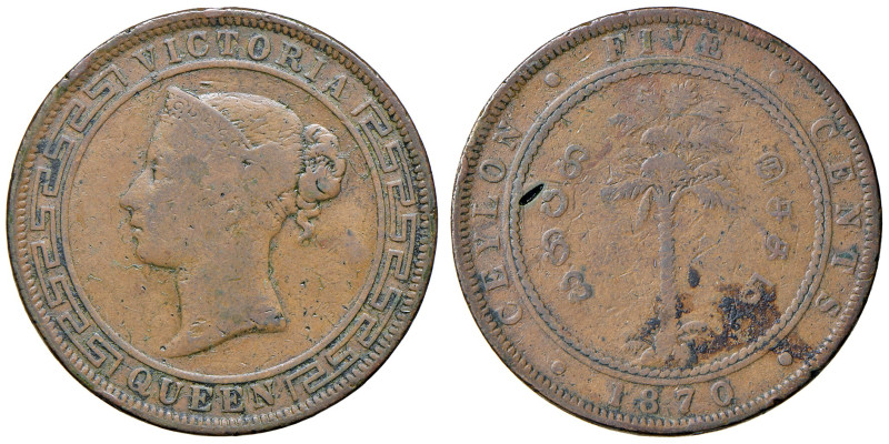 CEYLON. Victoria (1837-1901). 5 Cents 1870. CU (g 18,27). KM 93
MB