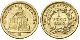 CILE. 1 peso 1860. AU (g 1,51). KM 133.
BB+