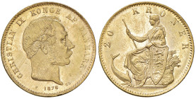 DANIMARCA. Christian IX (1863-1906). 20 kroner 1878. AU (g 8,97). KM 791.
SPL+