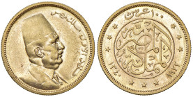 EGITTO. Fuad I (1922-1936). 100 piastre 1922 (AH 1340). AU (g 8,51). KM341.
qFDC