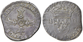 FRANCIA. Enrico IV (1589-1610). 1/4 di Ecu 1603 F (Angers). AG (g 9,56). D.1222.
BB