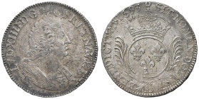 FRANCIA. Luigi XIV (1643-1715). Ecu aux palmes 1693 A (Parigi). AG (g 26,88). Gad. 217.
qSPL