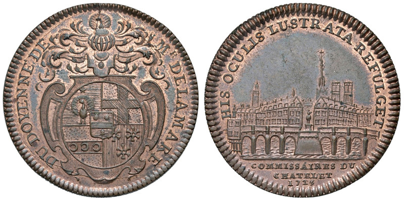 FRANCIA. Luigi XV (1715-1774). Gettone 1723. CU (g 10,70). Rame rosso.
qFDC