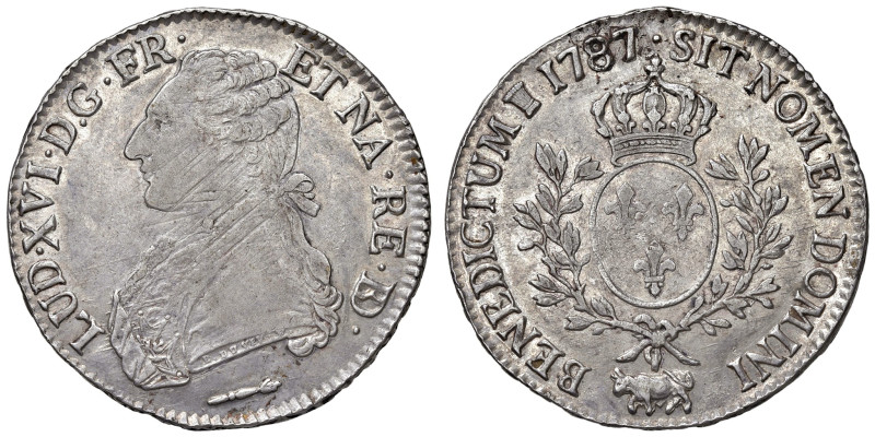 FRANCIA. Luigi XVI (1774-1792). Ecu aux lauriers 1787 (Pau). AG (g 29,33). Gad. ...