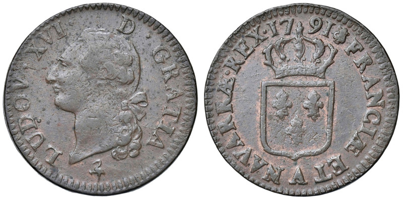 FRANCIA. Luigi XVI (1774-1792). Sol 1791 A. CU (g 12,21). Gad. 350.
qSPL/SPL