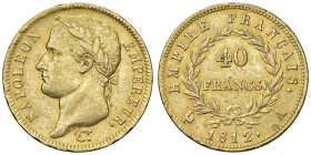 FRANCIA. Napoleone I, Imperatore (1804-1815). 40 Franchi 1812 A. AU (g 12,89). Gad. 1084.
qBB