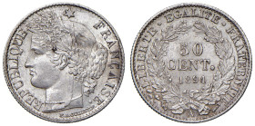 FRANCIA. III Repubblica (1871-1940). 50 cent 1894 A (Parigi). AG (g 2,49). Gad. 1113.
SPL+