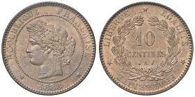 FRANCIA. III Repubblica (1871-1940). 10 Centesimi 1888 A (Parigi). CU (g 10,05). Gad. 265. Rame rosso.
FDC