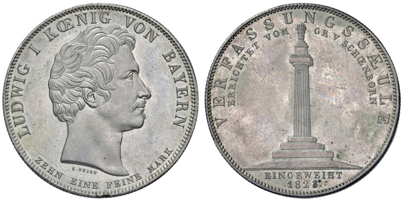 GERMANIA. Baviera. Ludwig I (1825-1848). Tallero 1828. AG (g 28,09). Dav. 562. P...