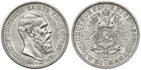 GERMANIA. Prussia. Federico III (1888). 2 marchi 1888 A. AG (g 11,09). KM 510.
SPL+/qFDC