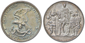 GERMANIA. Prussia. Guglielmo II (1888-1918). 2 Marchi 1913. AG (g 11,10). KM 532. Patina iridescente.
FDC