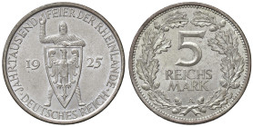 GERMANIA. Repubblica di Weimar (1918-1933). 5 Reichsmark 1925 A (Berlino). AG (g 24,85). KM 47.
SPL