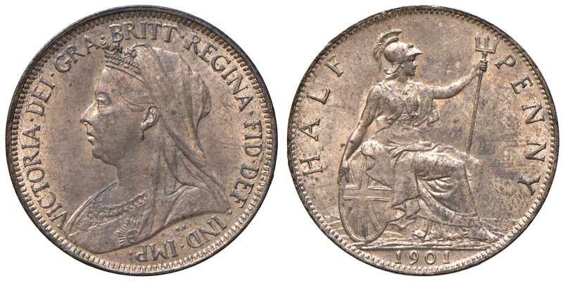 GRAN BRETAGNA. Vittoria (1837-1901). 1/2 penny 1901. CU (g 5,72). Seaby 3962. Co...