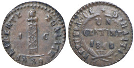 HAITI. Repubblica. 1 centesimo 1842. CU (g 3,07). KM-A21.
SPL
