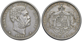 HAWAI. Kalakaua I (1874-1891). Dollaro 1883 Akahi Dala. AG (g 26,66). KM 7.
BB+
