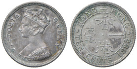 HONG KONG. Vittoria (1841-1901). 10 Centesimi 1886. AG (g 2,71). KM 6.3.
qSPL