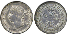 HONG KONG. Vittoria (1841-1901). 5 Centesimi 1885. AG (g 1,36). KM 5.
SPL