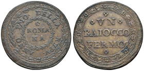 FERMO. Prima Repubblica Romana (1798-1799). Baiocco (1798). CU (g 11,13). Gig. 16. R
BB+/qSPL