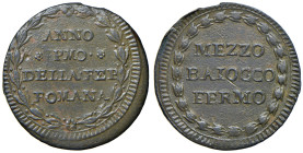FERMO. Prima Repubblica Romana (1798-1799). Mezzo Baiocco (1798). CU (g 5,48). Gig. 18. R
SPL