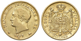MILANO. Napoleone I (1805-1814). 20 Lire 1809. AU (g 6,37). Gig. 85. 
qBB