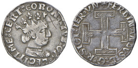 NAPOLI. Ferdinando I d'Aragona (1458-1494). Coronato. AG (g 3,93). MIR 67. Graffi nel campo al D/.
qBB