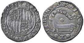 NAPOLI. Ferdinando I d'Aragona (1458-1494). Mezzo Carlino o Armellino. AG (g 1,68). MIR 74/2. R Con cartellino Numismatica de Falco.
BB+
