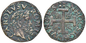 NAPOLI. Carlo V d'Asburgo (1516-1556). 3 Cavalli. CU (g 5,08). Magliocca 79. R Con cartellino Numismatica de Falco.
BB
