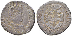 NAPOLI. Filippo III di Spagna (1598-1621). Tarì con sigla G sotto al busto. AG (g 5,84). Magliocca 15. (indicato come R4) Ex asta Nac 16 lotto 1112. D...