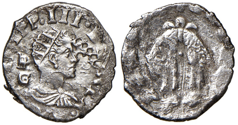 NAPOLI. Filippo III di Spagna (1598-1621). 1/2 Carlino. AG (g 1,35). Magliocca 4...