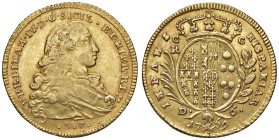 NAPOLI. Ferdinando IV di Borbone (1759-1816). 6 Ducati 1769. AU (g 8,80). Magliocca 200; Gig. 16.
BB+