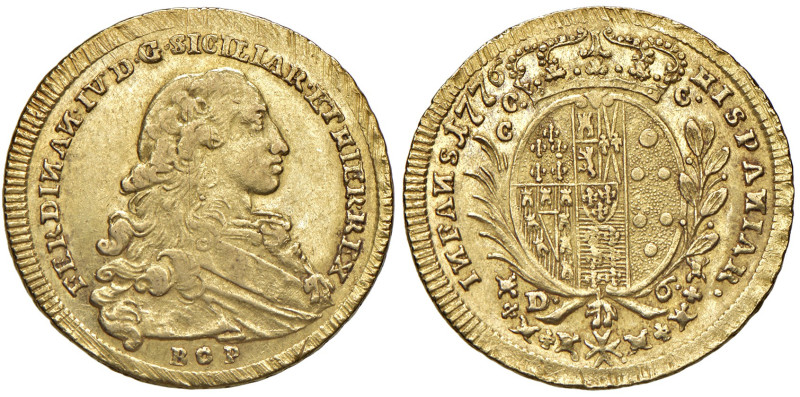 NAPOLI. Ferdinando IV di Borbone (1759-1816). 6 Ducati 1776. AU (g 8,82). Maglio...