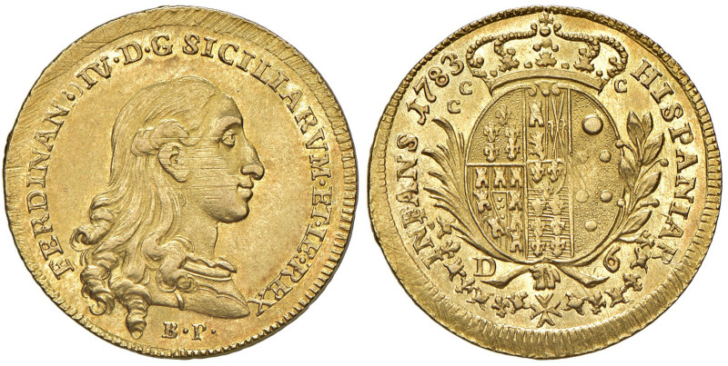 NAPOLI. Ferdinando IV di Borbone (1759-1816). 6 Ducati 1783. AU (g 8,80). Maglio...